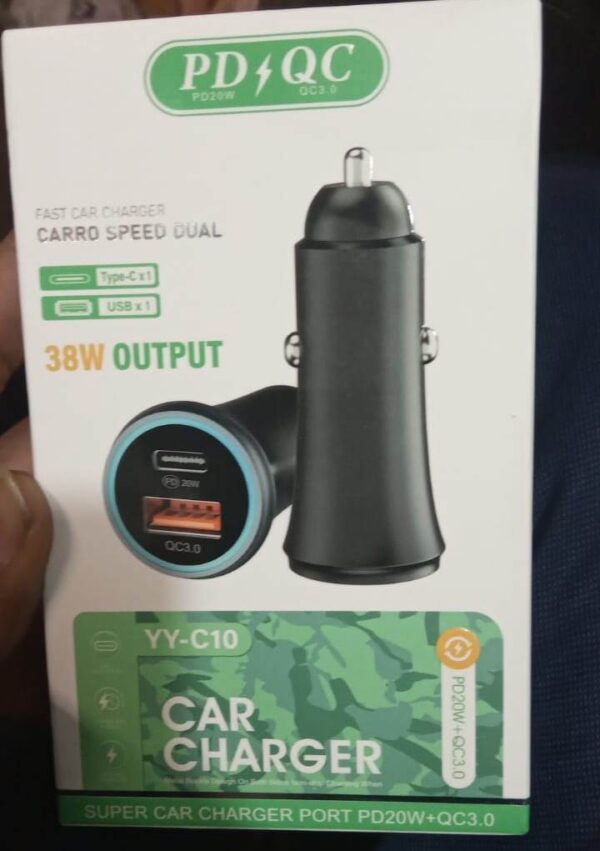 Car Charger 3.0 QC + PD : 20W Fast Charging Support (Box Packing, 6 Months Warranty)