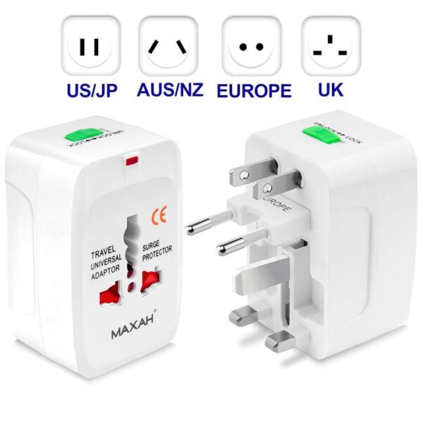 International Travel Adapter for US, UK, Europe, Asia, Australia