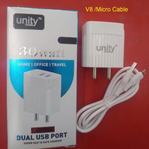 30 Watt Unity Charger Two USB Ports (1 Year Warranty) Select Cable Type
