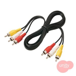3-3 jack TV Cable 3 RCA Cable (1 Mtr length)