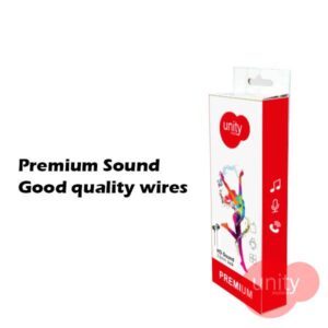 Unity Premium Handfree Earphone with Mic (TC or 3.5mm Aux - Select)