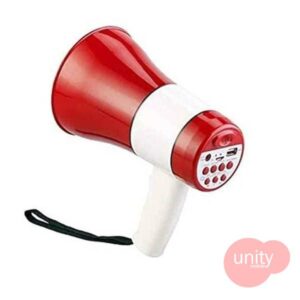 Megaphone Loudspeaker for Announcement, with recorder (Type C Charging + 2 Battery Option)